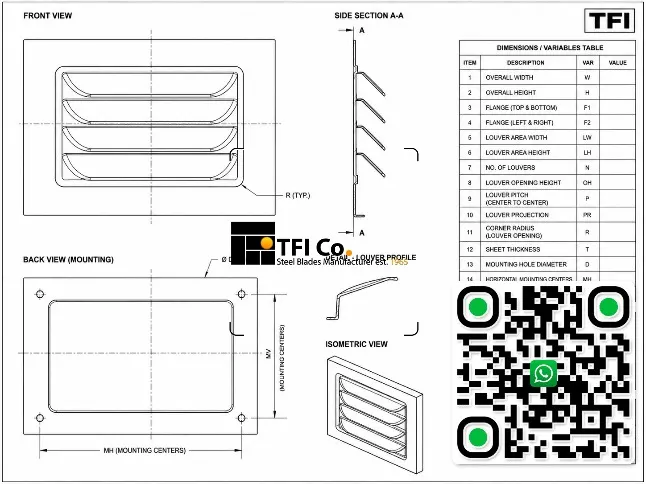 Louver Profile Grille Punch and Die Making