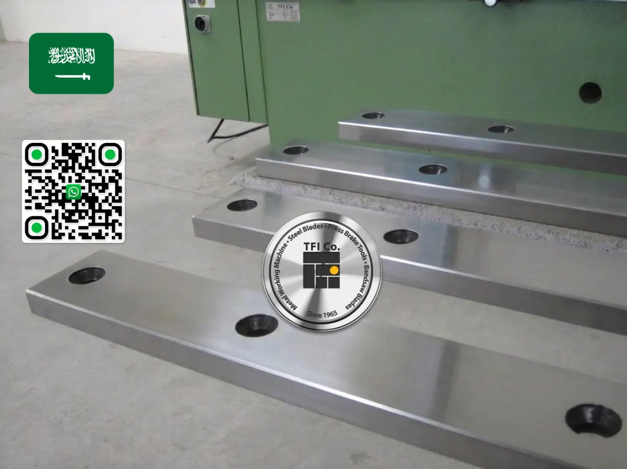 Single-Piece Shear Blades 3100 x 75 mm, Saudi Arabia