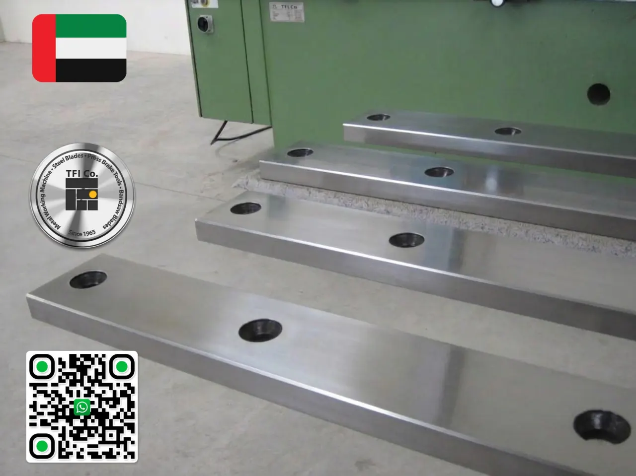 3100 x 75 mm Single-Piece Shear Blades Made in UAE