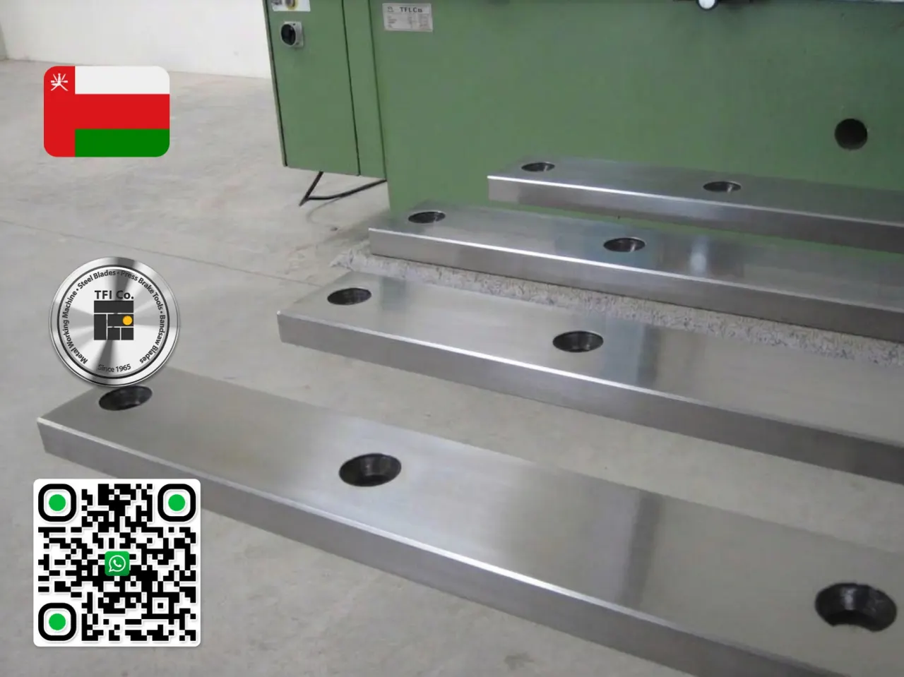 Single-Piece Shear Blades 3100 x 75 mm, Oman