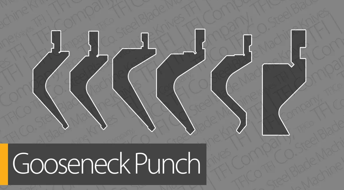 Drawing of gooseneck punch profiles with deep curved reliefs for return flanges